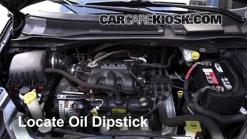 2010 Dodge Grand Caravan SE 3.3L V6 FlexFuel Oil Check Oil Level